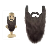 Maxbell 2xLong Beard Costume Adult Kids Dwarf Gnome Beard for Festive Party Supplies Gray