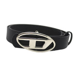 Maxbell 6xMen Women PU Leather Belt Waist Belt Waistband Letter D Snap Buckle Trendy Black