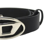 Maxbell 6xMen Women PU Leather Belt Waist Belt Waistband Letter D Snap Buckle Trendy Black