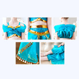 Maxbell 2xJasmine Princess Costumes Little Girls Fancy Dress up Cosplay Costume  140cm