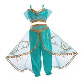 Maxbell 2xJasmine Princess Costumes Little Girls Fancy Dress up Cosplay Costume  140cm