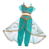 Maxbell 2xJasmine Princess Costumes Little Girls Fancy Dress up Cosplay Costume  140cm