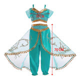 Maxbell 2xJasmine Princess Costumes Little Girls Fancy Dress up Cosplay Costume  140cm