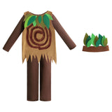 Maxbell 2xChildren Tree Costumes Headdress Vest Romper for Halloween Show Festival L
