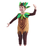 Maxbell 2xChildren Tree Costumes Headdress Vest Romper for Halloween Show Festival XL