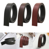 Maxbell 5xMen Belt Without Buckle 3.5cm Width Adjustable Holeless PU Leather Belt Black