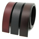 Maxbell 3xMen Belt Without Buckle 3.5cm Width Adjustable Holeless PU Leather Belt Black