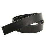 Maxbell 3xMen Belt Without Buckle 3.5cm Width Adjustable Holeless PU Leather Belt Black
