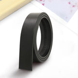 Maxbell 5xMen Belt Without Buckle 3.5cm Width Adjustable Holeless PU Leather Belt Black
