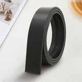 Maxbell 4xMen Belt Without Buckle 3.5cm Width Adjustable Holeless PU Leather Belt Black
