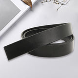 Maxbell 2xMen Belt Without Buckle 3.5cm Width Adjustable Holeless PU Leather Belt Black