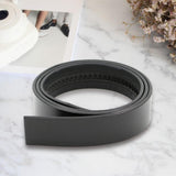 Maxbell 4xMen Belt Without Buckle 3.5cm Width Adjustable Holeless PU Leather Belt Black