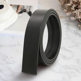 Maxbell 5xMen Belt Without Buckle 3.5cm Width Adjustable Holeless PU Leather Belt Black