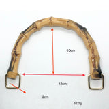 Maxbell 5x3x Imitation Bamboo Purse Handles Handbags Bag Making Bag Handle Replacement 12cmx10cm