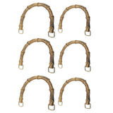 Maxbell 3x3x Imitation Bamboo Purse Handles Handbags Bag Making Bag Handle Replacement 12cmx10cm