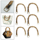 Maxbell 5x3x Imitation Bamboo Purse Handles Handbags Bag Making Bag Handle Replacement 12cmx10cm