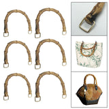 Maxbell 5x3x Imitation Bamboo Purse Handles Handbags Bag Making Bag Handle Replacement 12cmx10cm