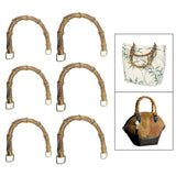 Maxbell 5x3x Imitation Bamboo Purse Handles Handbags Bag Making Bag Handle Replacement 12cmx10cm