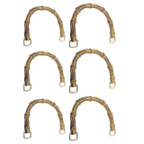 Maxbell 5x3x Imitation Bamboo Purse Handles Handbags Bag Making Bag Handle Replacement 12cmx10cm