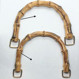 Maxbell 5x3x Imitation Bamboo Purse Handles Handbags Bag Making Bag Handle Replacement 12cmx10cm