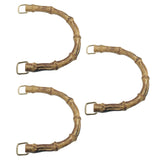 Maxbell 3x3x Imitation Bamboo Purse Handles Handbags Bag Making Bag Handle Replacement 12cmx10cm