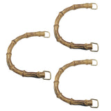Maxbell 5x3x Imitation Bamboo Purse Handles Handbags Bag Making Bag Handle Replacement 12cmx10cm