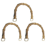 Maxbell 5x3x Imitation Bamboo Purse Handles Handbags Bag Making Bag Handle Replacement 12cmx10cm