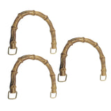 Maxbell 5x3x Imitation Bamboo Purse Handles Handbags Bag Making Bag Handle Replacement 12cmx10cm