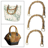 Maxbell 5x3x Imitation Bamboo Purse Handles Handbags Bag Making Bag Handle Replacement 12cmx10cm