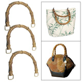 Maxbell 3x3x Imitation Bamboo Purse Handles Handbags Bag Making Bag Handle Replacement 12cmx10cm