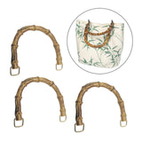 Maxbell 3x3x Imitation Bamboo Purse Handles Handbags Bag Making Bag Handle Replacement 12cmx10cm