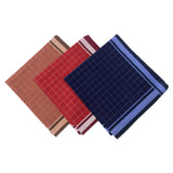 Maxbell 2x6x Dark Plaid Handkerchief Casual Comfortable Reusable Men's Handkerchiefs
