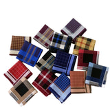 Maxbell 2x6x Dark Plaid Handkerchief Casual Comfortable Reusable Men's Handkerchiefs