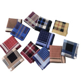 Maxbell 2x6x Dark Plaid Handkerchief Casual Comfortable Reusable Men's Handkerchiefs