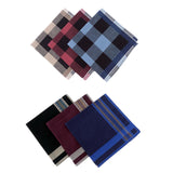 Maxbell 2x6x Dark Plaid Handkerchief Casual Comfortable Reusable Men's Handkerchiefs