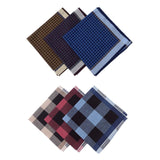 Maxbell 2x6x Dark Plaid Handkerchief Casual Comfortable Reusable Men's Handkerchiefs