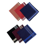 Maxbell 2x6x Dark Plaid Handkerchief Casual Comfortable Reusable Men's Handkerchiefs