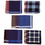 Maxbell 2x6x Dark Plaid Handkerchief Casual Comfortable Reusable Men's Handkerchiefs