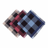 Maxbell 2x6x Dark Plaid Handkerchief Casual Comfortable Reusable Men's Handkerchiefs