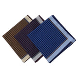 Maxbell 2x6x Dark Plaid Handkerchief Casual Comfortable Reusable Men's Handkerchiefs