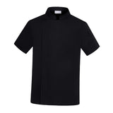 Maxbell 2xChef Coat Jacket with Pocket Short Sleeve Shirt Breathable Waiter Apparel XL Black