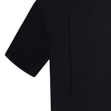 Maxbell 2xChef Coat Jacket with Pocket Short Sleeve Shirt Breathable Waiter Apparel 3XL Black