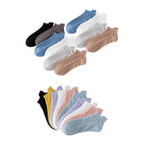 Maxbell 2xAnkle Boat Socks 10 Pairs Anti Skid Hosiery Fashion Casual Socks Short Socks woman