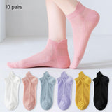 Maxbell 2xAnkle Boat Socks 10 Pairs Anti Skid Hosiery Fashion Casual Socks Short Socks woman