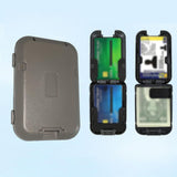 Maxbell 2xBank Card Holder Portable Card Case Wallet for ID Card Credit Cards Protector Gray