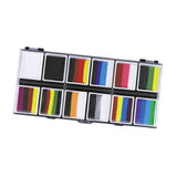 Maxbell 2xFace Body Paint Set 12Colors Theatre Rave Face Paint Painting Makeup Palette Style A