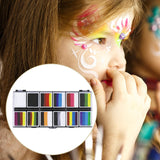 Maxbell 2xFace Body Paint Set 12Colors Theatre Rave Face Paint Painting Makeup Palette Style A