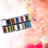 Maxbell 2xFace Body Paint Set 12Colors Theatre Rave Face Paint Painting Makeup Palette Style A