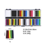 Maxbell 3xFace Body Paint Set 12Colors Theatre Rave Face Paint Painting Makeup Palette Style A