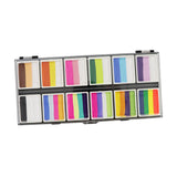 Maxbell 2xFace Body Paint Set 12Colors Theatre Rave Face Paint Painting Makeup Palette Style B